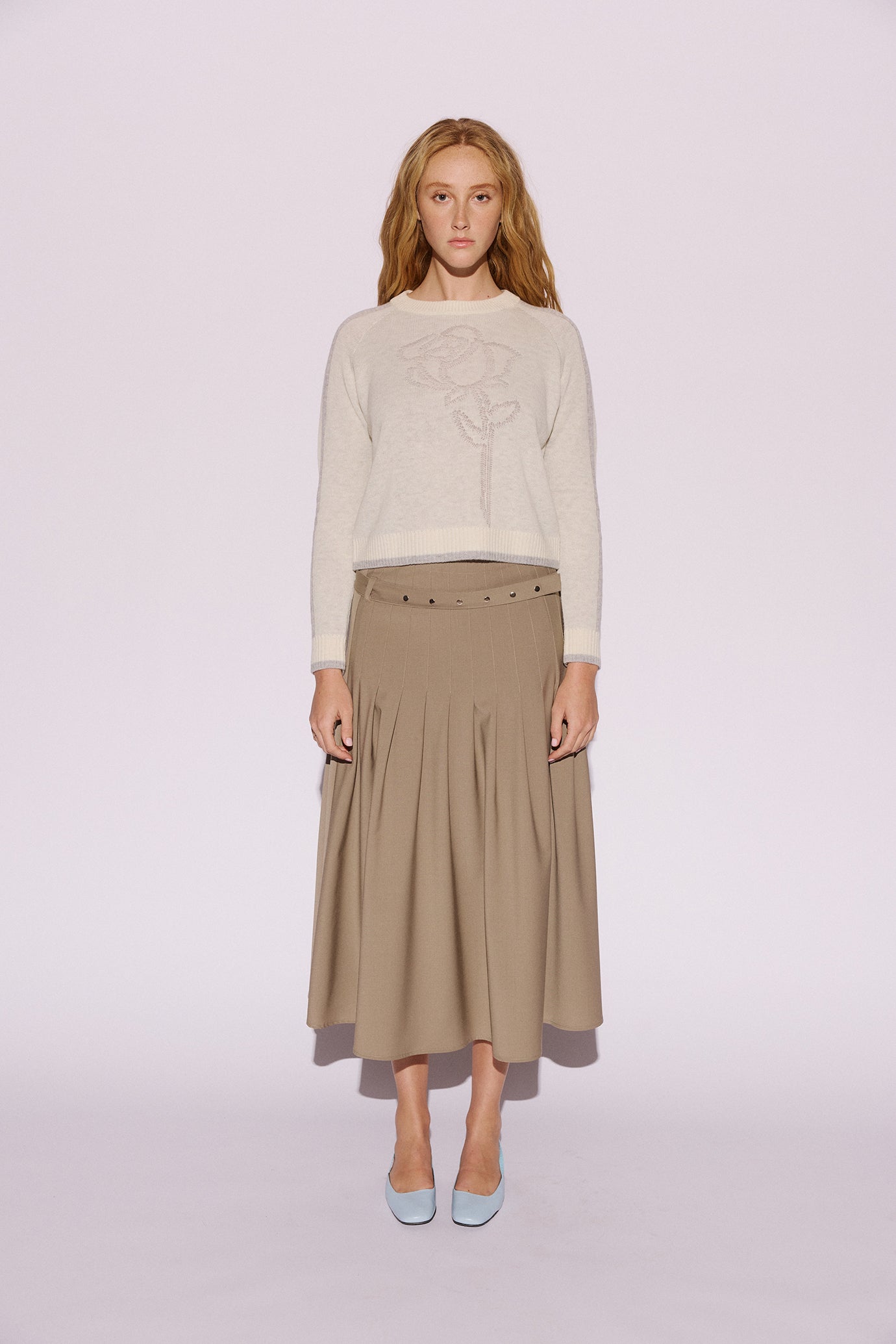 Noor Rose Knit - Snow