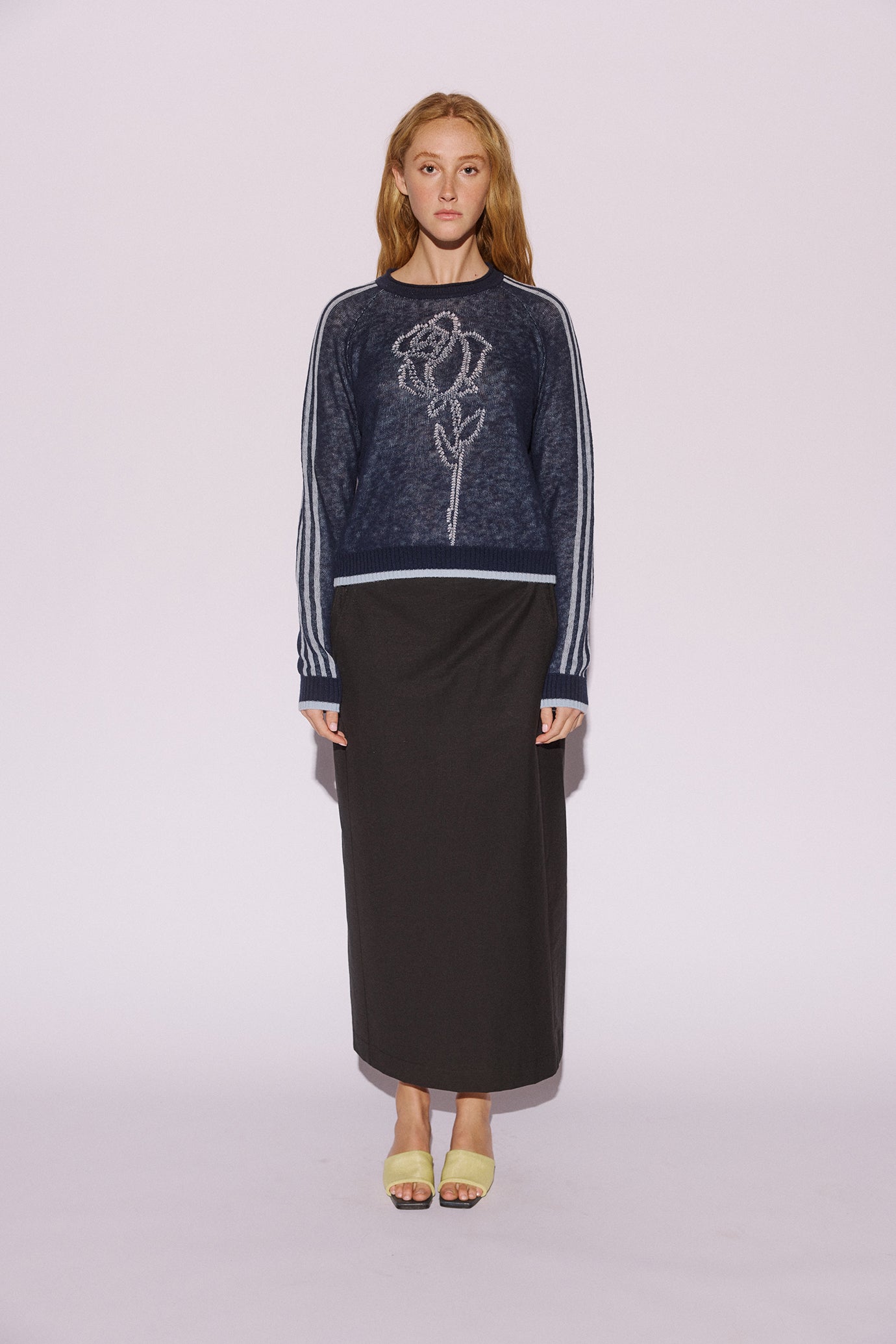 Noor Rose Knit - Navy