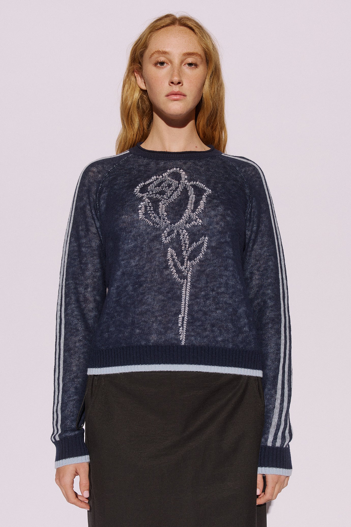 Noor Rose Knit - Navy