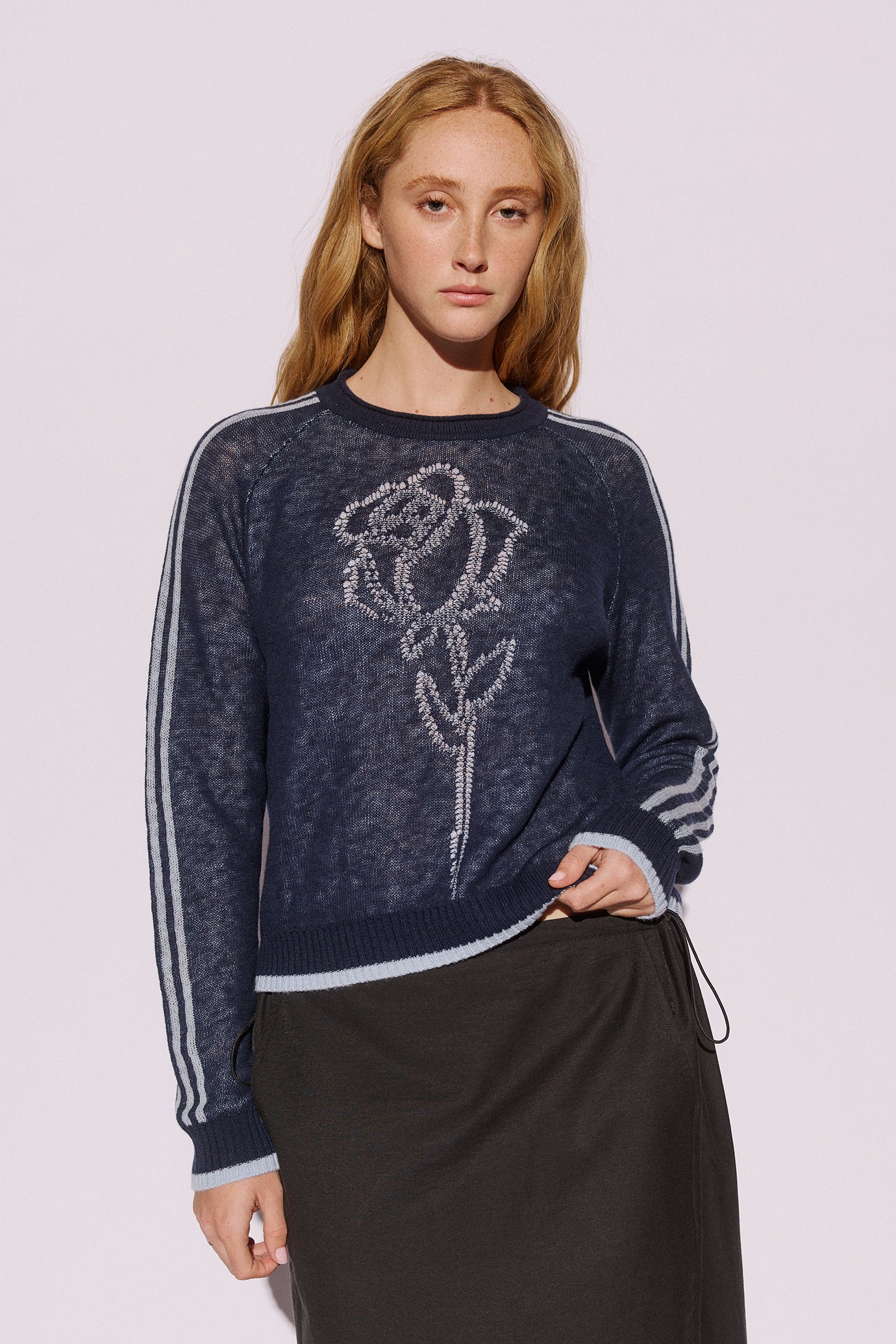 Noor Rose Knit - Navy