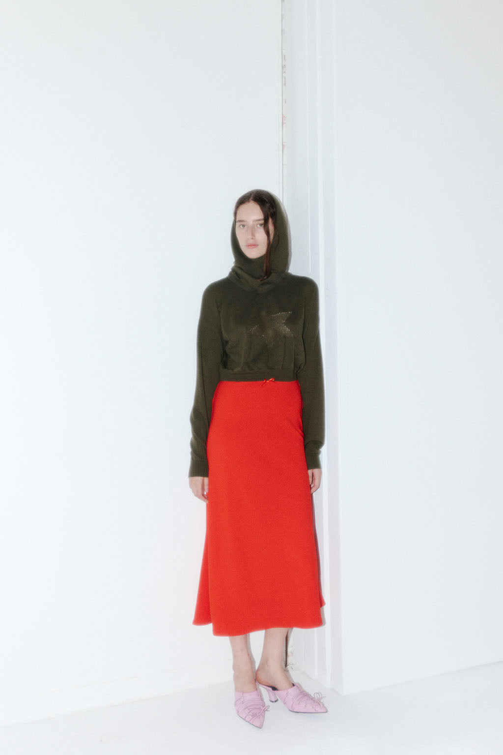 Dana Bias Skirt - Red