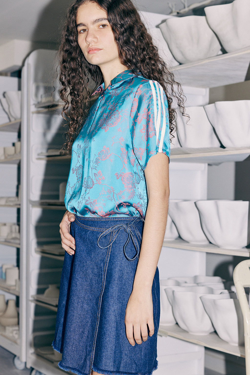 Melt Wrap Skirt - Denim