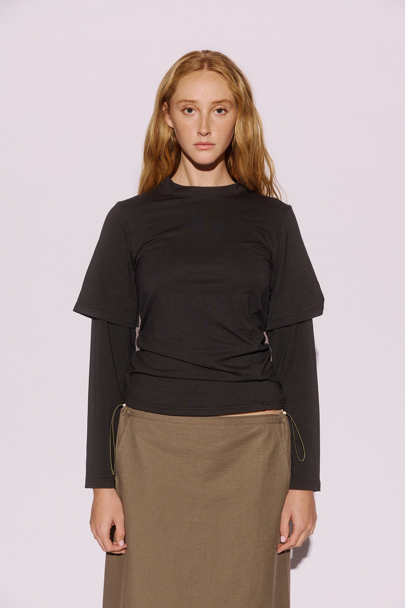 Tavi Layered Tee - Black