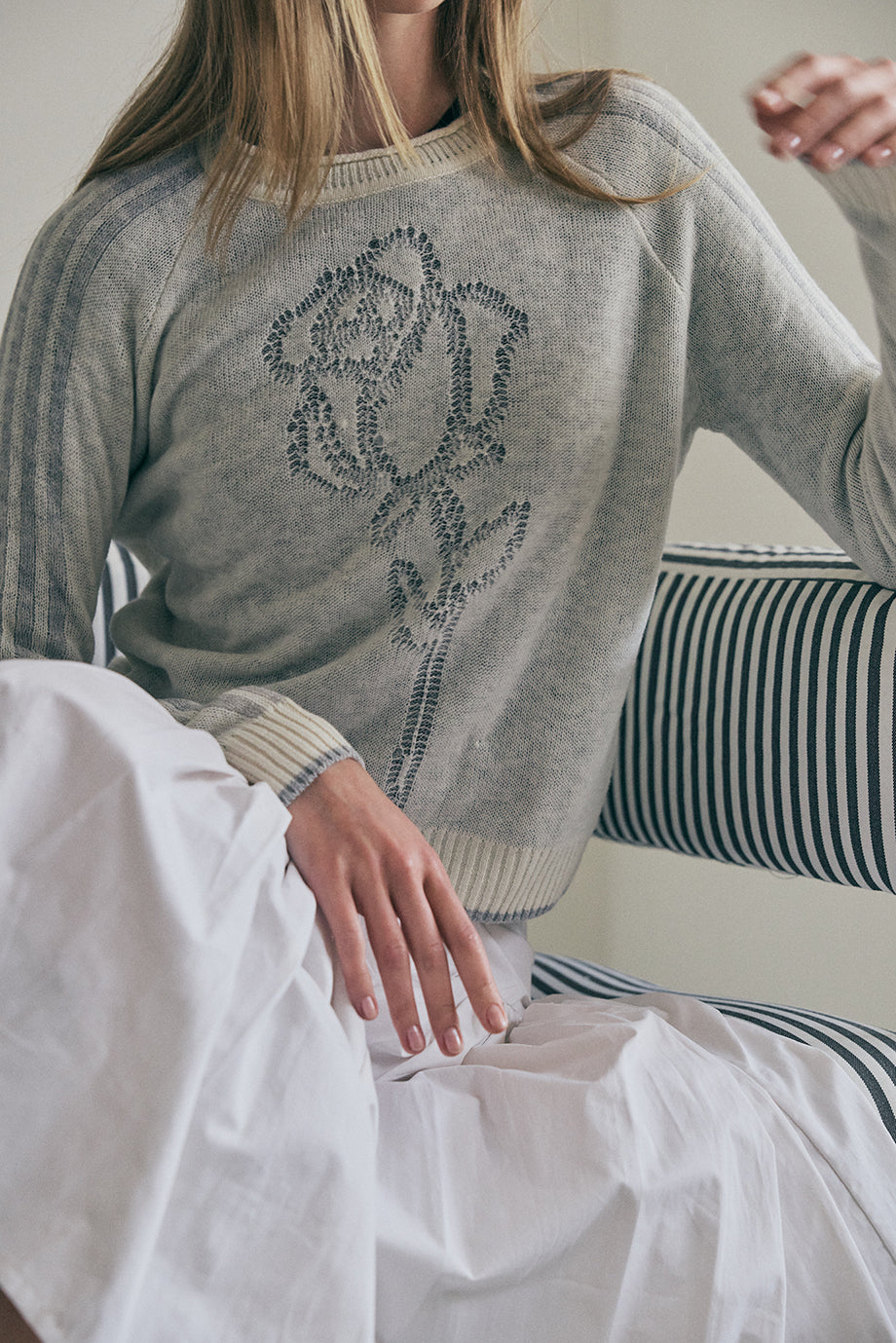 Noor Rose Knit - Snow