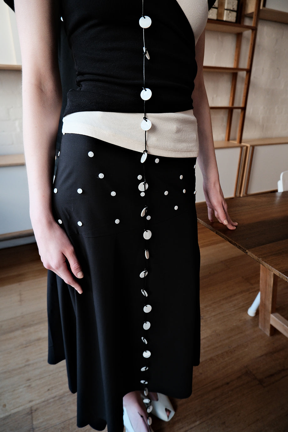 Bela Midi Skirt - Black