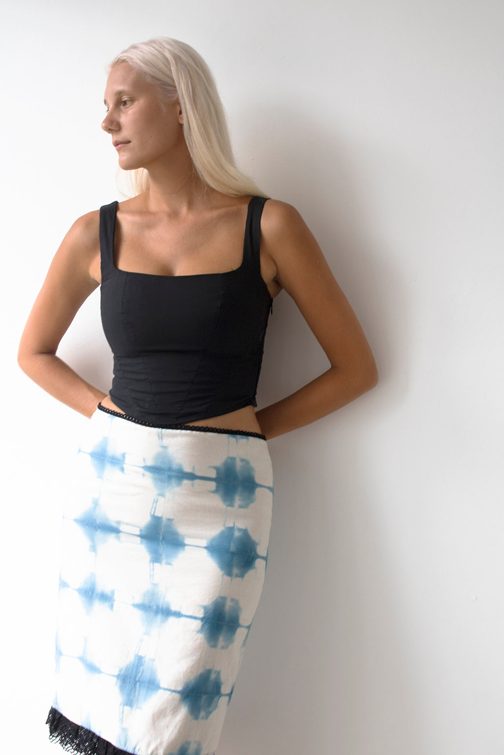 Lulu Skirt - Indigo Tie Dye