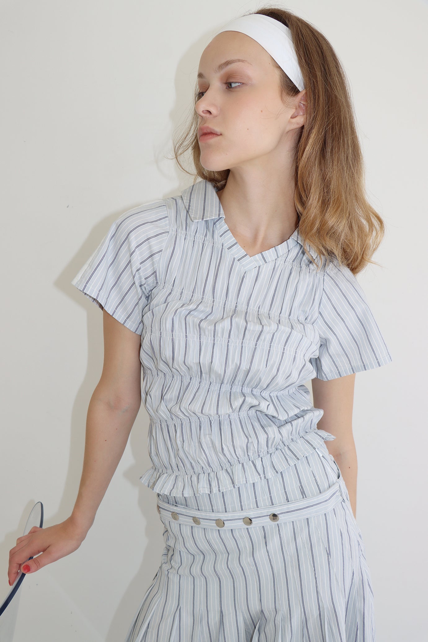 Field Shirred Top - Stripe