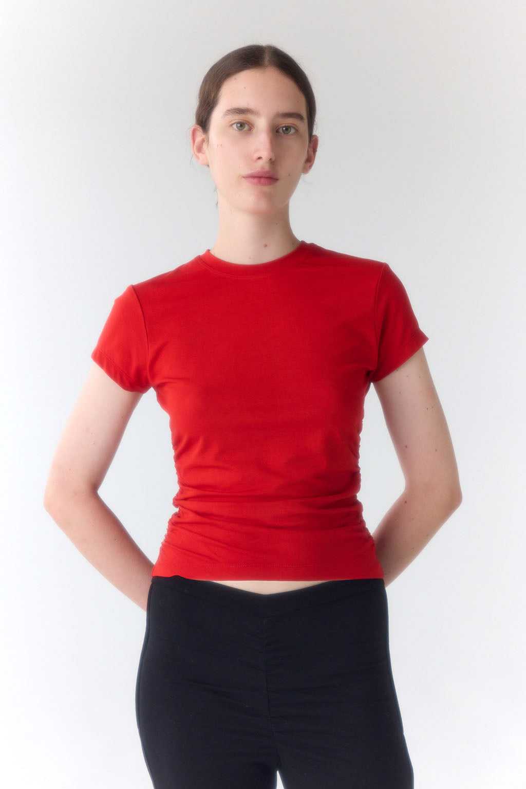 Gathered Tee - Red