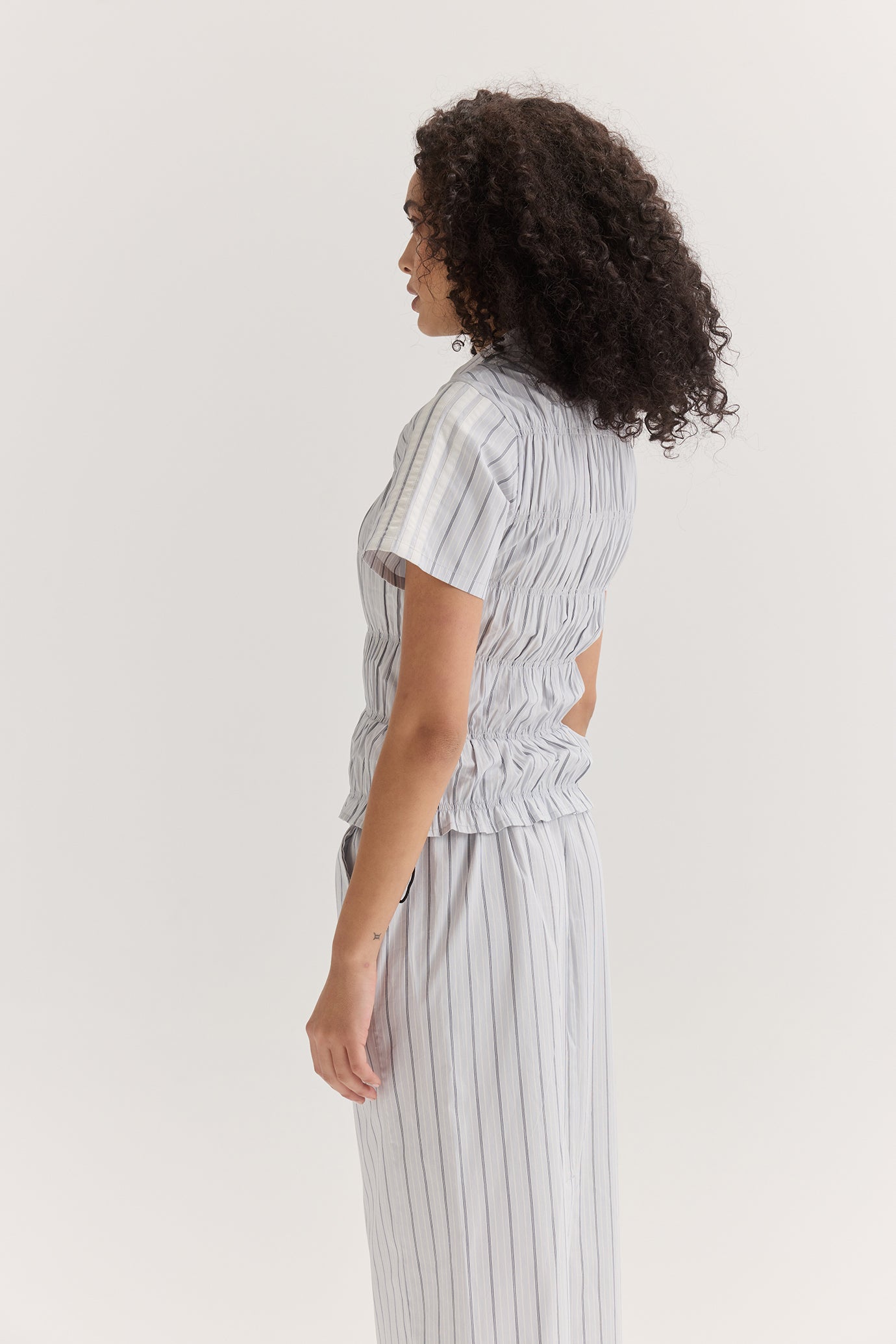 Field Shirred Top - Stripe