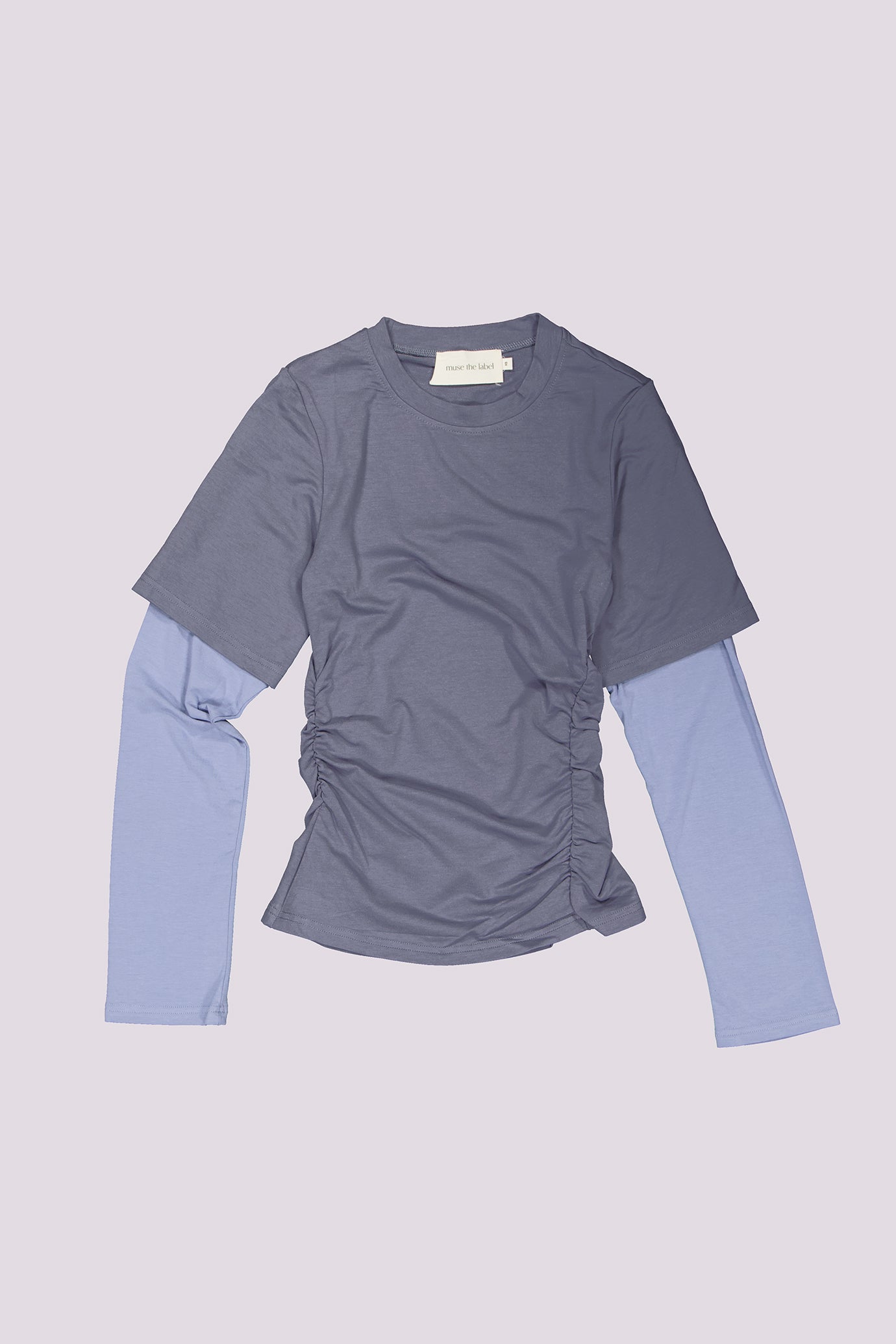Tavi Layered Tee - Steel – Muse The Label