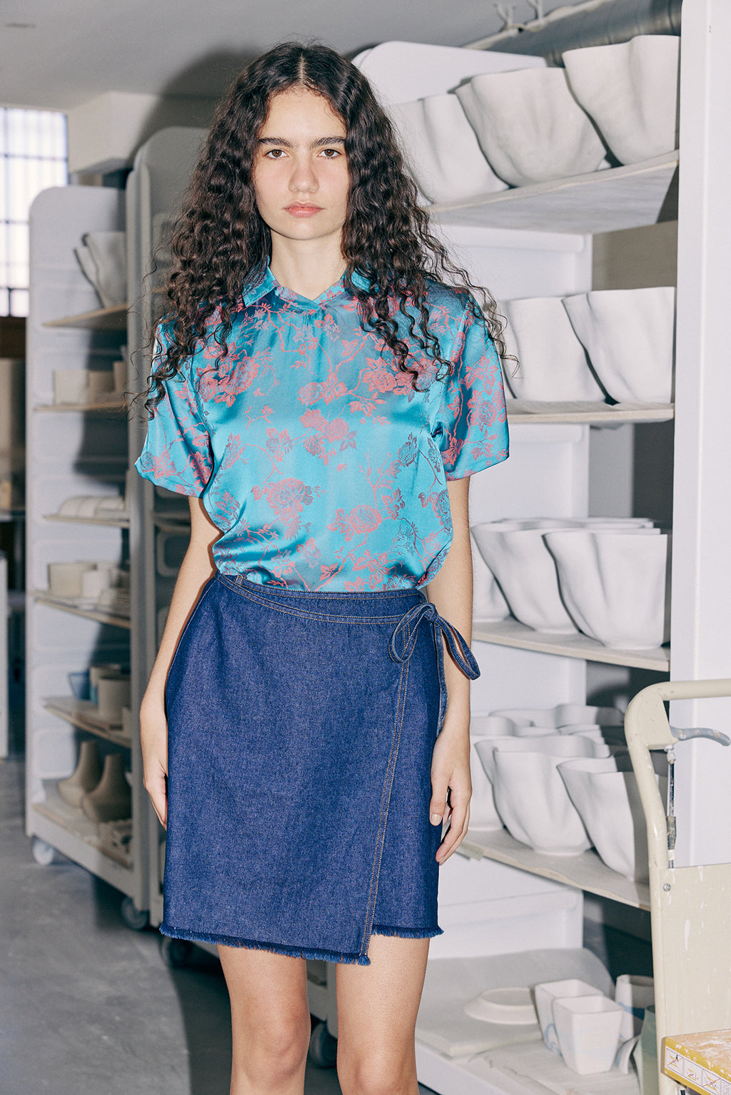 Melt Wrap Skirt - Denim