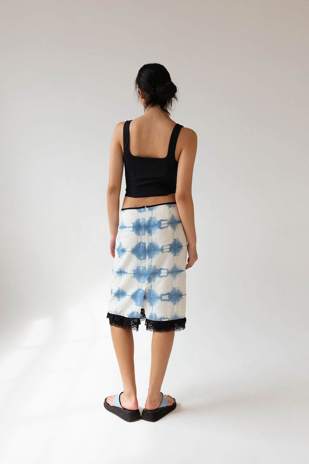 Lulu Skirt - Indigo Tie Dye