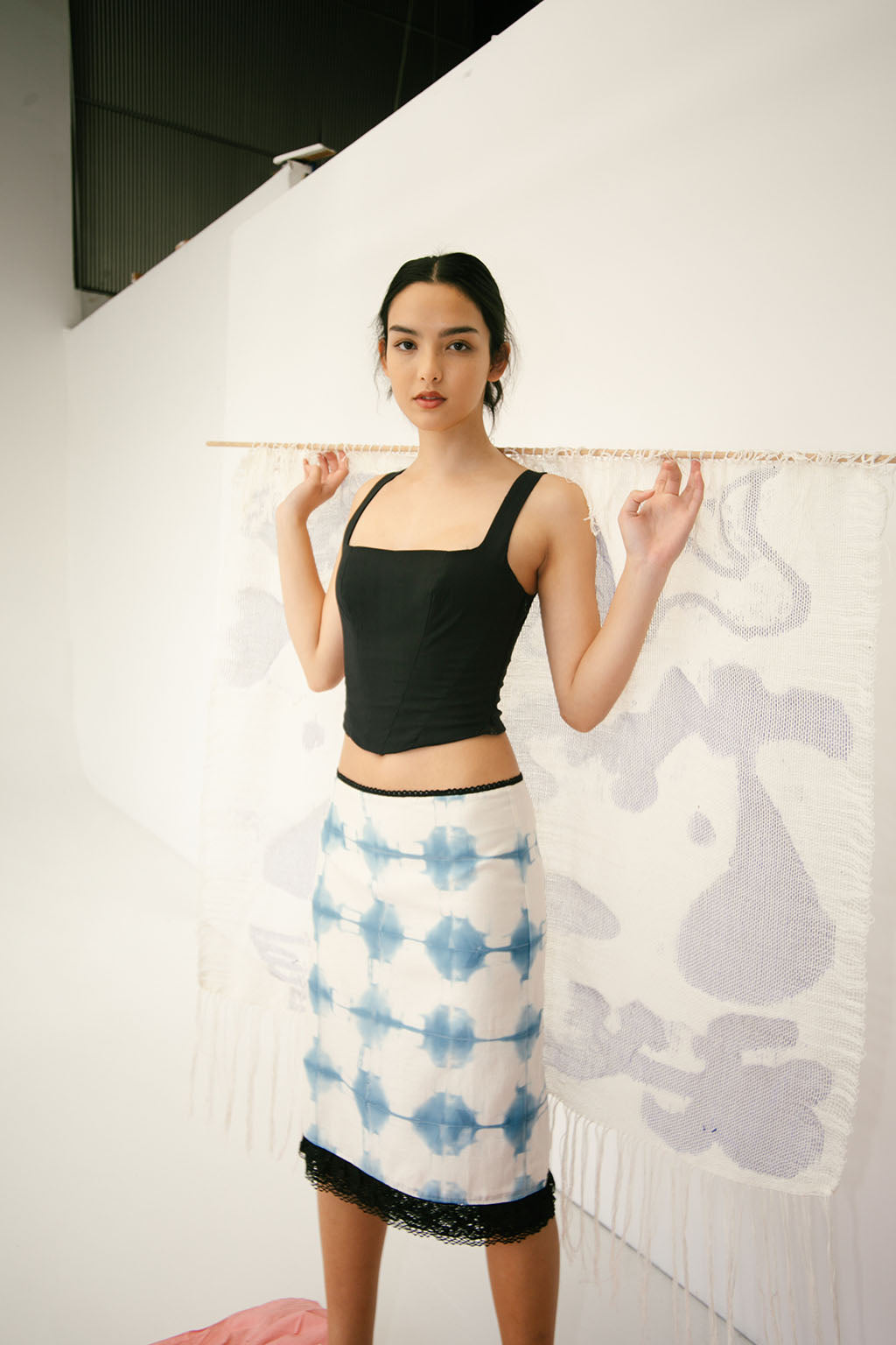 Lulu Skirt - Indigo Tie Dye